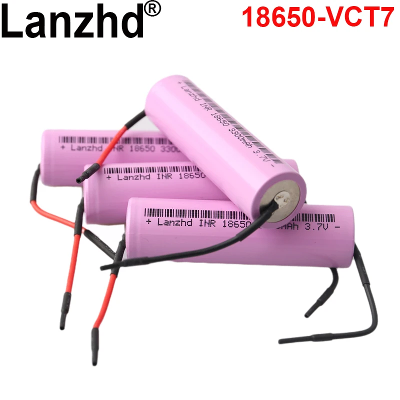 24PCS Lithium Li ion 3.7v battery 18650 welding  battery DIY 3300mAh For scooter,flashlight,energy storage,computer,medical