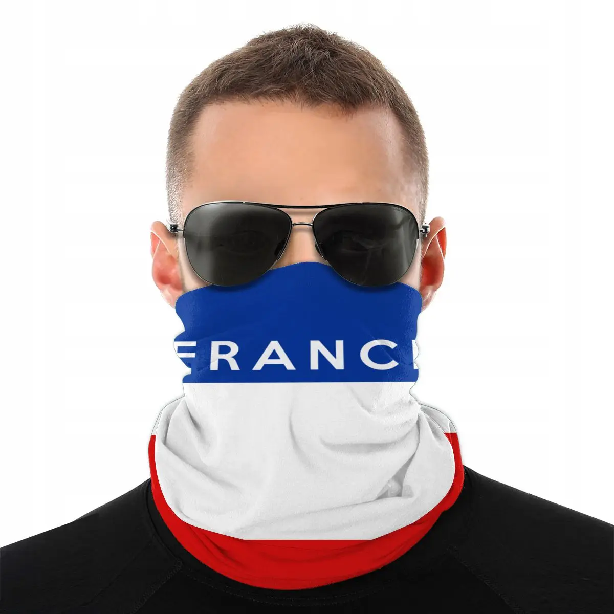 France Flag Scarves Neck Face Mask Men Women Fashion Tube Mask Seamless Bandanas Protective Headband Outdoor Hiking