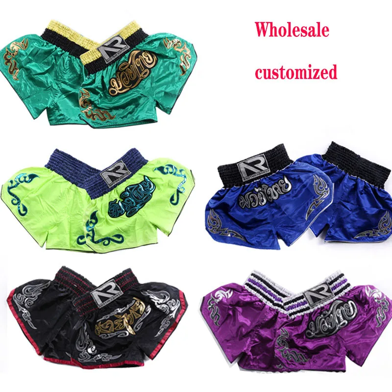 Adult Children Boxer Loose Pants Muay Thai Shorts Ventilate MMA Training Trousers Fight Training  Boxing Equipment Wholesale