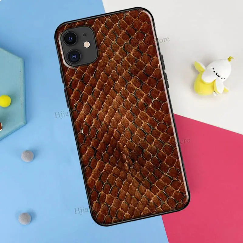 Cobra Python Snake Skin Case For iPhone 11 14 Pro Max XS X XR 7 8 Plus SE 2020 For iPhone 12 Pro Max 13 mini Coque