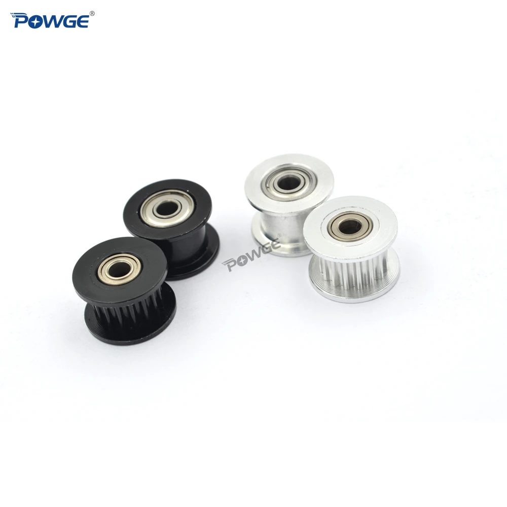 POWGE 2GT 16 dents synchrone poulie tendeur alésage 3mm avec roulement pour largeur 6MM GT2 courroie de distribution roue Passive 16 T 16 dents 5