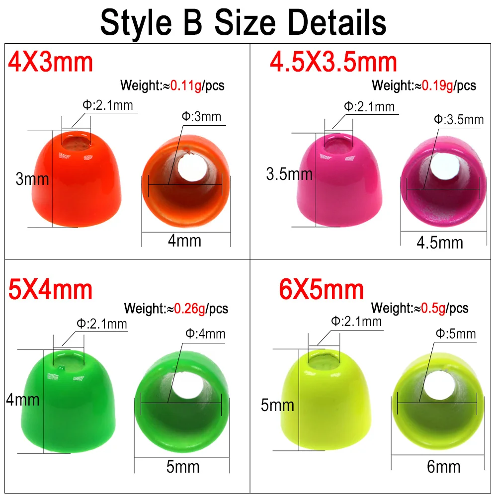 10pcs/40pcs Fishing Fly Tying UV Brass Cone Head Beads For Tying Woolly Bugger Minnow Streamer Saltwater Tube Fly Tying Material