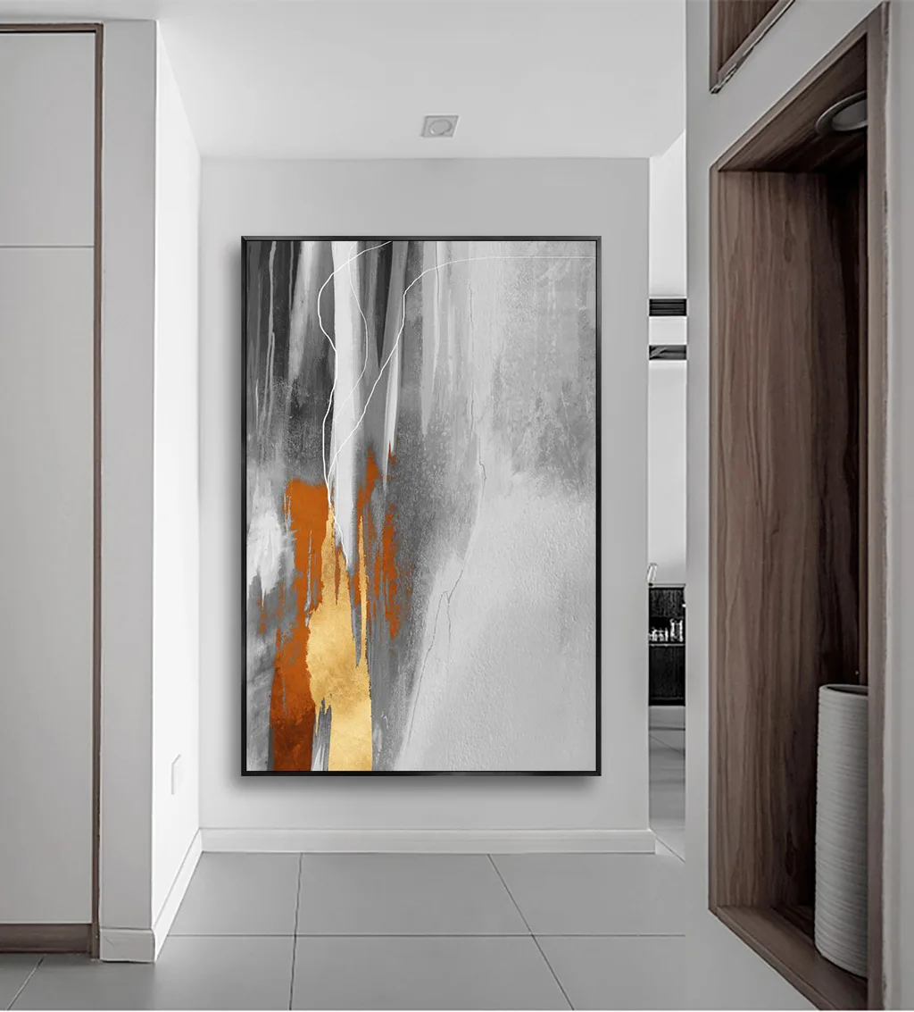 Large Format Abstract Hanging Painting Decorative Painting Morandi Color Block Oil Painting For Home Art Decorative Oil Painting