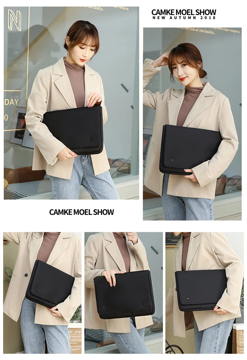 Laptop Tasche Für MacBook Air 13 Fall Xiaomi HP Dell Für 11,6 12 13 13,3 14 15 Zoll Laptop Multi-schicht Lagerung Snap-auf Laptop Cas – Detail 27