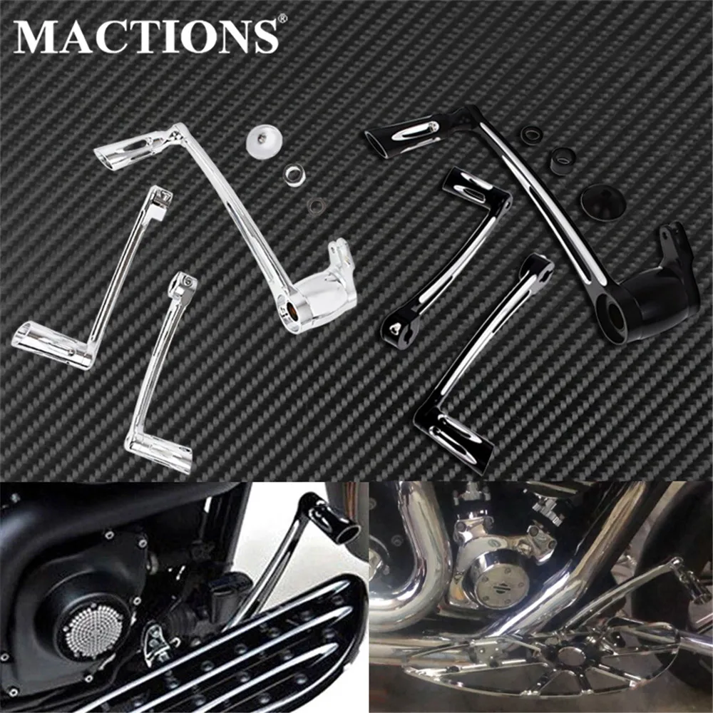 Motorcycle Heel Toe Shift Lever W/ Shifter Pegs Brake Arm Pedal Kit For Harley Touring 1997-2019 Road King Electra Street Glide