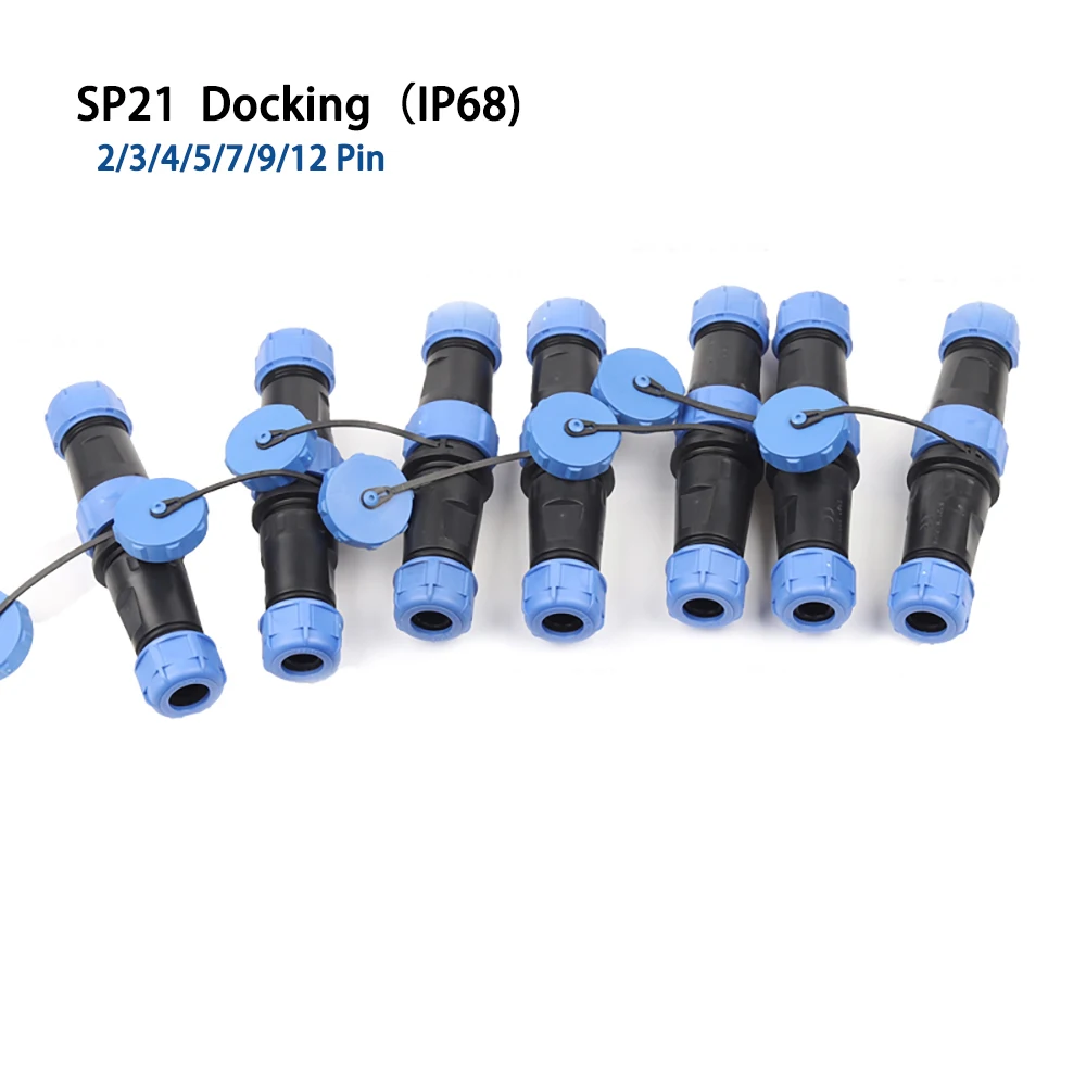 

SP21 IP68 Waterproof connector Docking without welding plug socket 2 3 4 5 7 9 12 Pin panel power cable Aviation connector