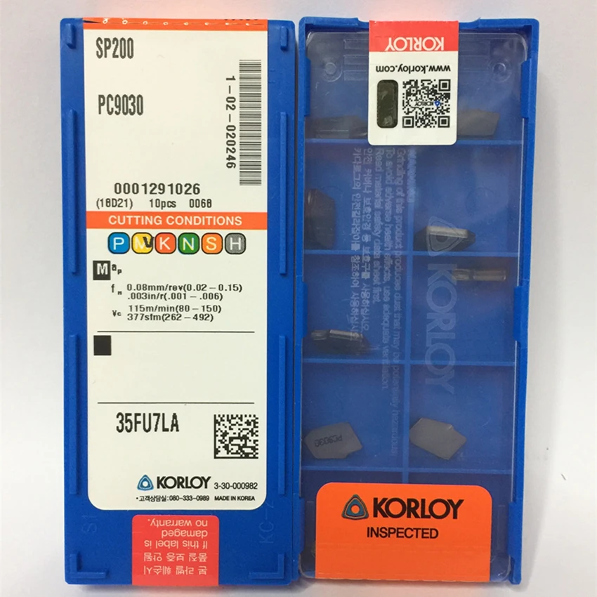 KORLOY SP200 SP300 SP400 SP500 PC9030 NC3020 NC3030 Carbide Insert SP Inserts