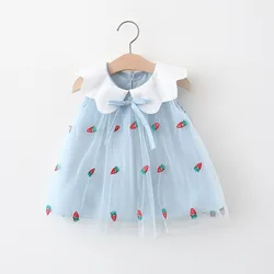 Newborn Baby Girls clothes summer print dress for infant baby girls clothing 1 year birthday princess party TUTU dresses dress