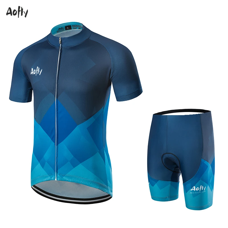 Aofly Male Cycling Clothing Summer Racing Bike Jersey Ropa Ciclismo Short Sleeve Mtb Shirt Maillot Ciclismo Teams Uniform Man XS