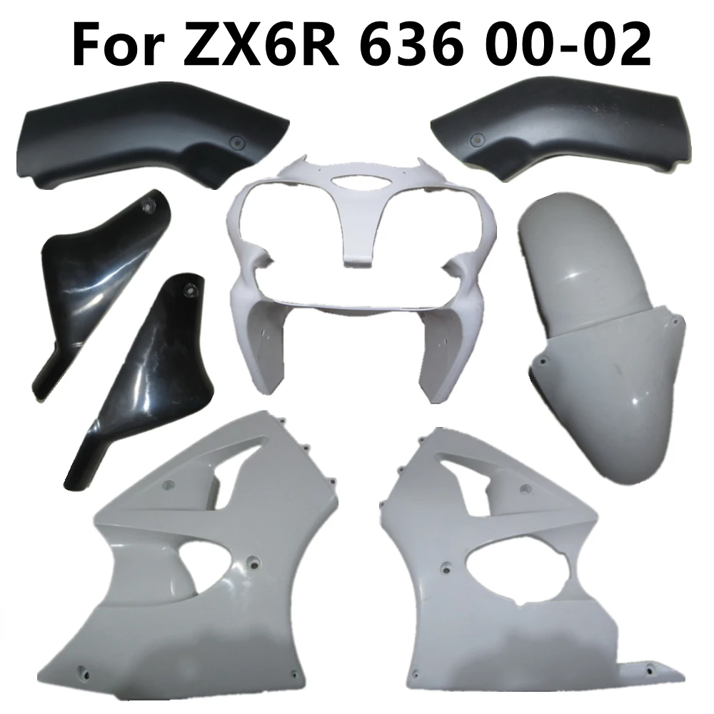 Bodywork Unpainted for ZX6R 2000-2001-2002 Plastic Parts Motorcycle 636 00-01-02 Fairing Components Pack Left and Right Cowling