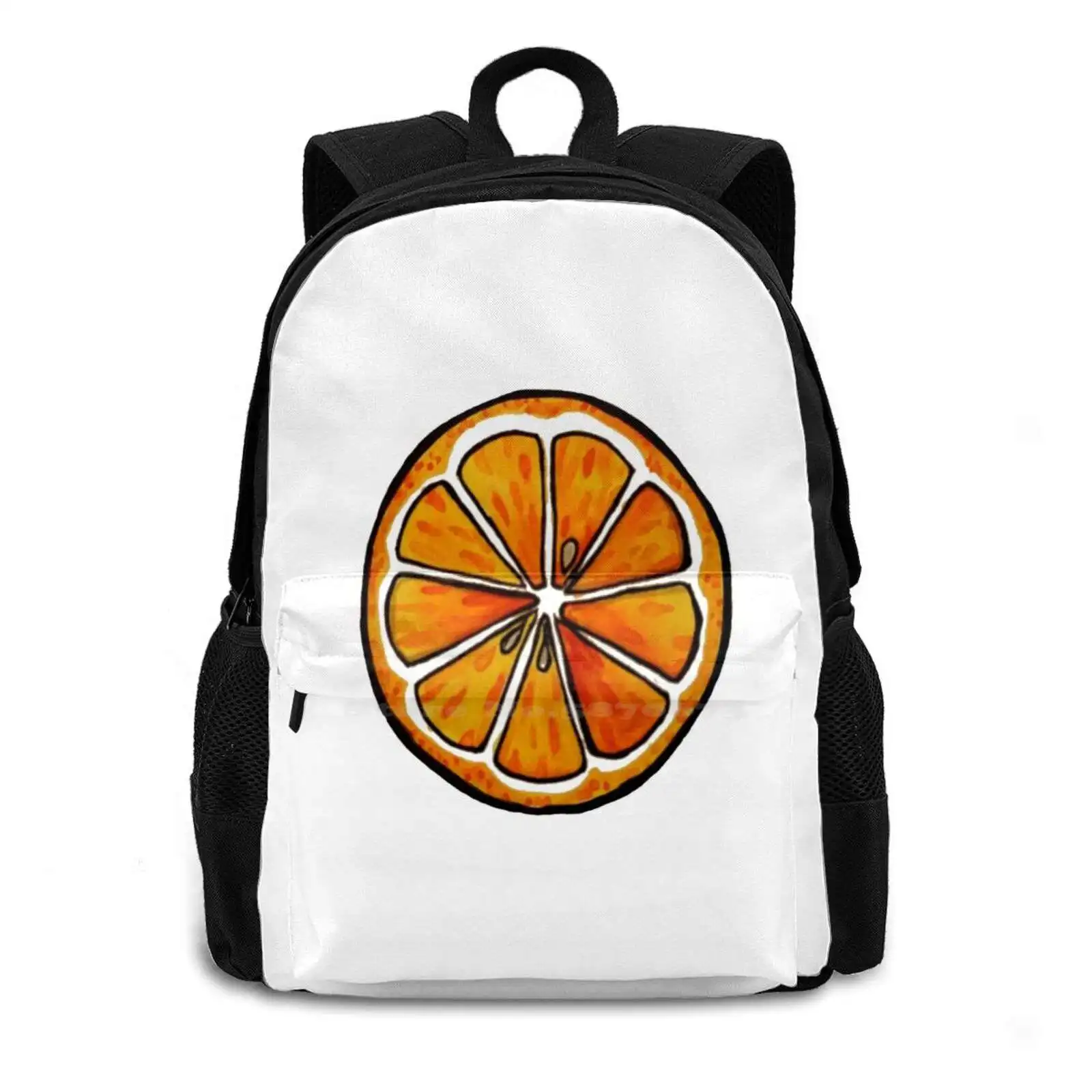 Orange Slice School Bags For Teenage Girls Laptop Travel Bags Orange Citrus Orange Slice Fruit Fresh Food