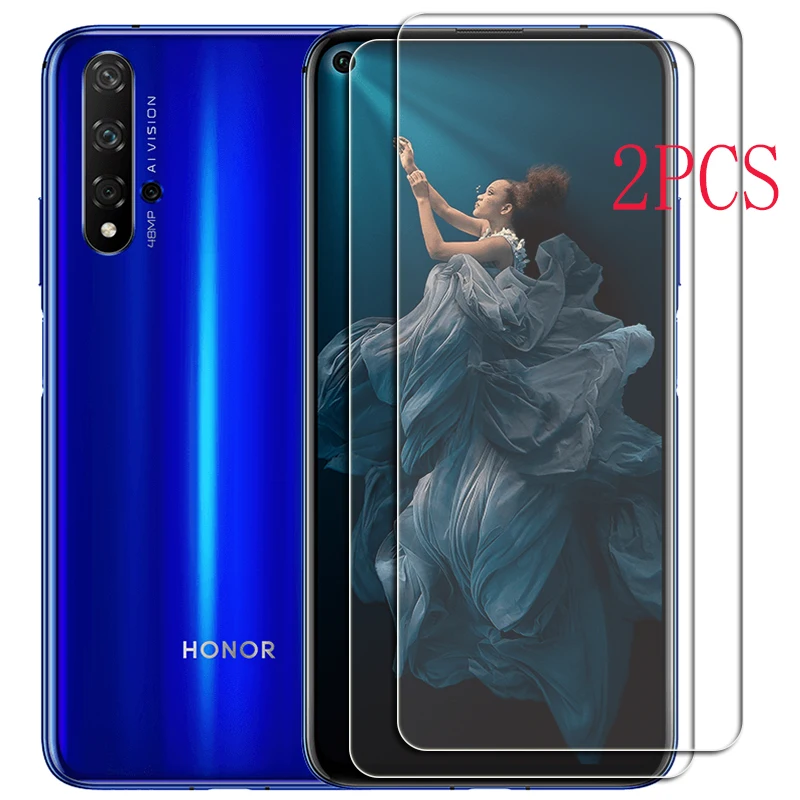 2PCS FOR Huawei Honor 20 Pro High HD Tempered Glass Protective On Honor20 20Pro YAL-AL10 L41 L21 AL00 TL00 Screen Protector Film