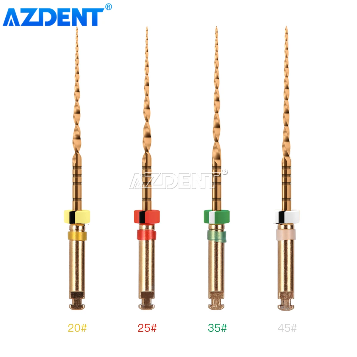 AZDENT-Limes alternatives dentaires, canal radiculaire endodontique, Niti, utilisation du moteur, dentiscope, 25mm, 5 boîtes, 4 pièces par boîte