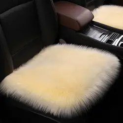 1 Pc Fur Car Seat Covers Fiber Faux Auto Seats Cushion Long Plush Winter Warm Seats Mats Universal for BMW, Toyota ,Honda Pink