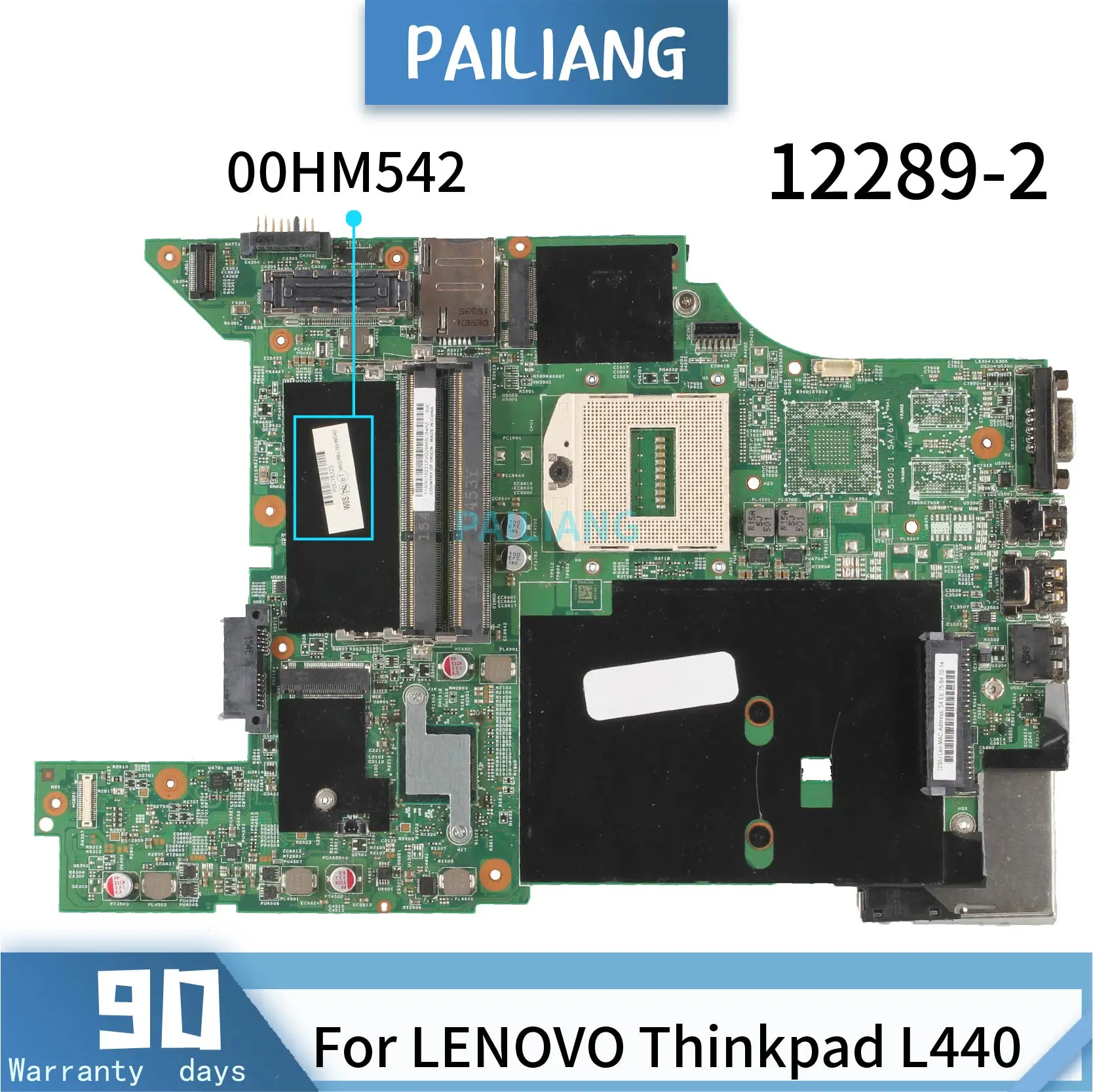 

PAILIANG Laptop motherboard For LENOVO Thinkpad L440 00HM542 12289-2 Mainboard Core SR17C TESTED DDR3