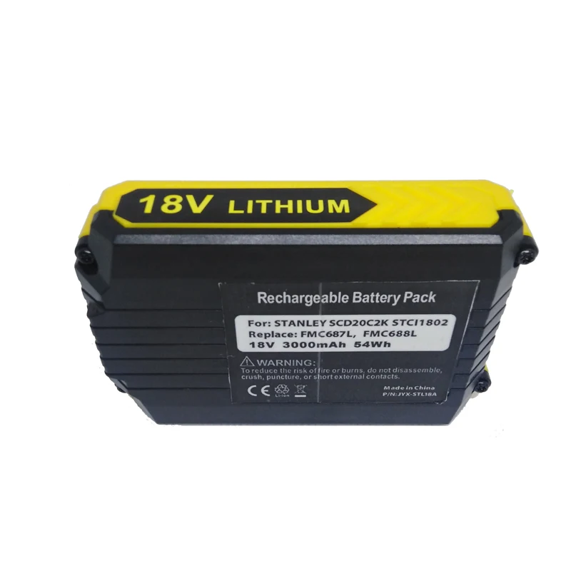 18V 2Ah 3Ah FMC687L akumulator litowo-jonowy bezprzewodowe elektronarzędzie bateria PCC680L PCC685L LBX20 LBXR20 dla Stanley Fatmax Fmc687l-Xj