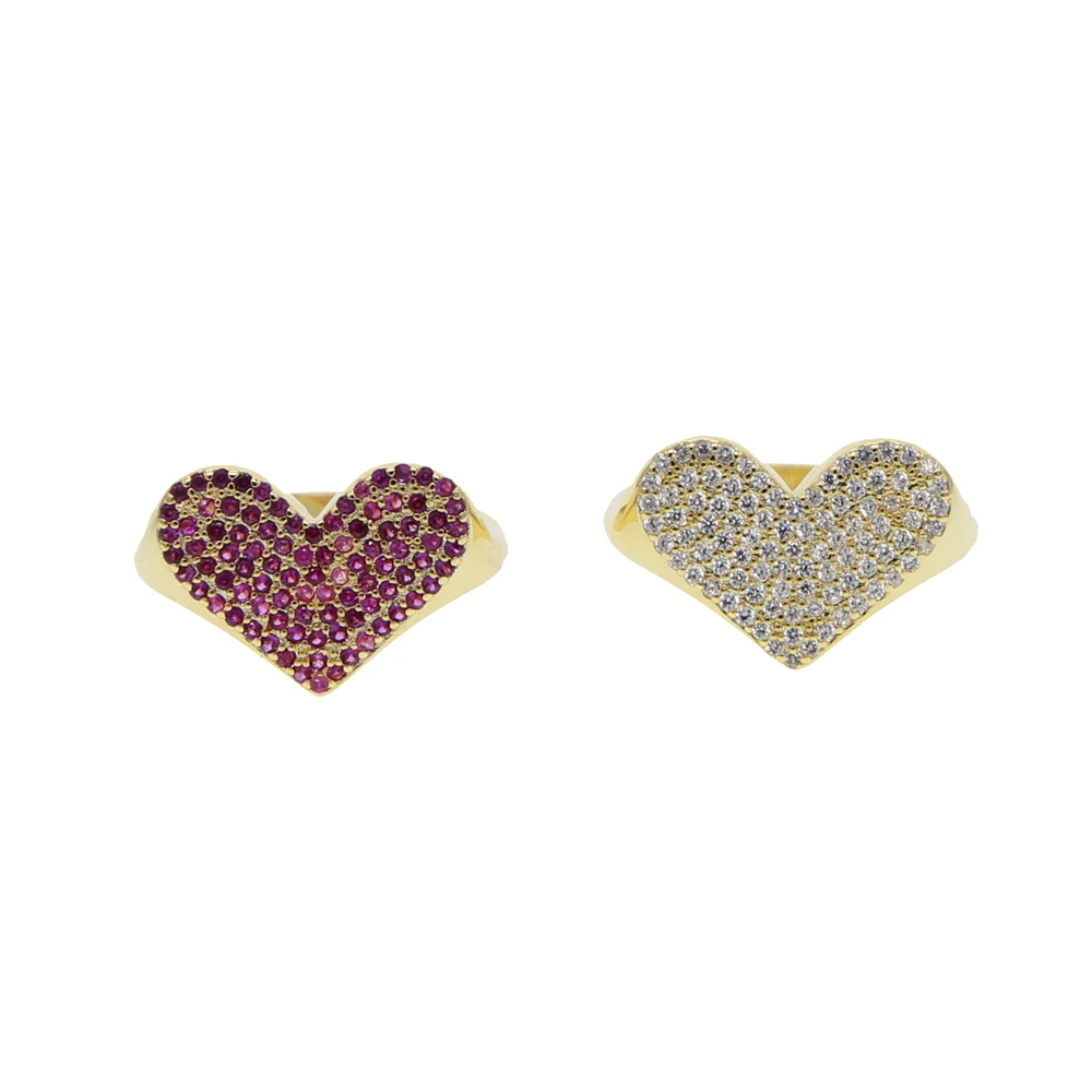 girlfriend gift Fashion Heart Shaped Crystal Ring Wedding Ring Female Engagement Ring Charm Jewelry 2019 Ring Party Gift