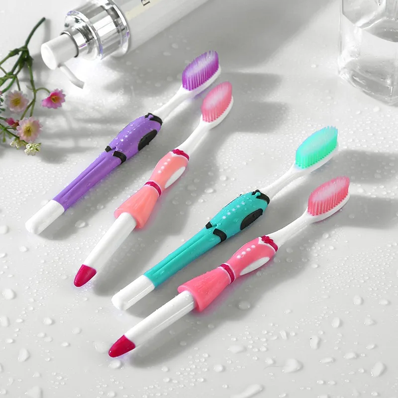 2 stücke Mundpflege Zahnbürste Oral Hygiene Reise Heimgebrauch schützen zähne zahnfleisch zahnbürste weiche Liebhaber Weiche Zahnbürste Pinsel