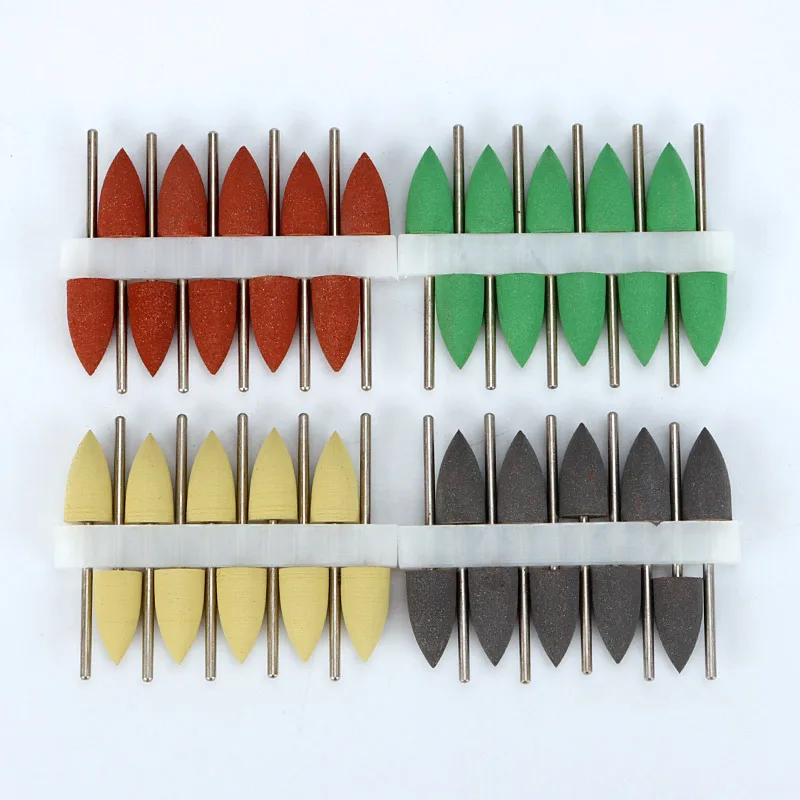 10Pcs/Lot Dental Tools Tooth Polish Silicone Rubber Polisher Lab Nail Drill Milling Cutter Handpiece Grinding Machine Accessory