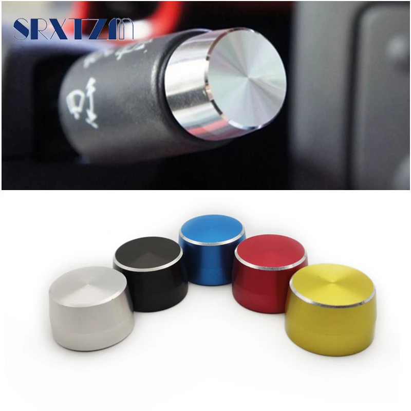 2Pcs Steel Dial Lamp Switch Cover for Benz Smart Fortwo 451 2009-2014 Car Wiper Gear Cap Decorative Car Styling