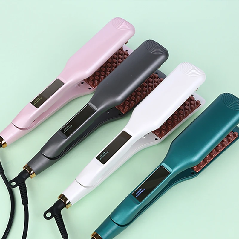 Macio milho clipcurling ferro profissional cabelo toolsflat ferro curling tongs lcd escova de cabelo elétrica airwrap modelador