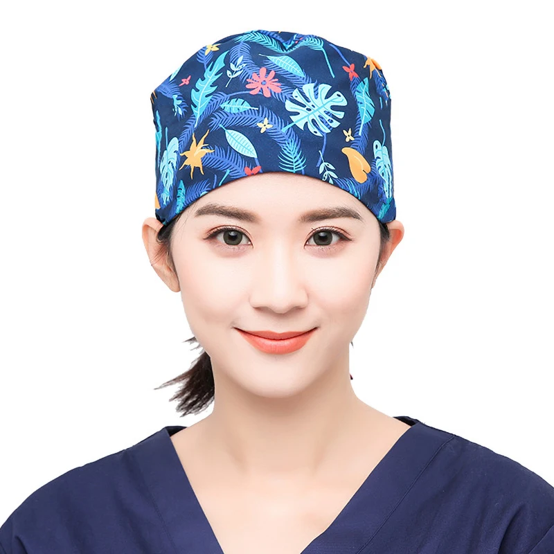 Tieback Verstelbare Scrub Cap Zweetband Bouffant Hoed Met Zweetband Scrub Hoed Voor Vrouwen/Mannen