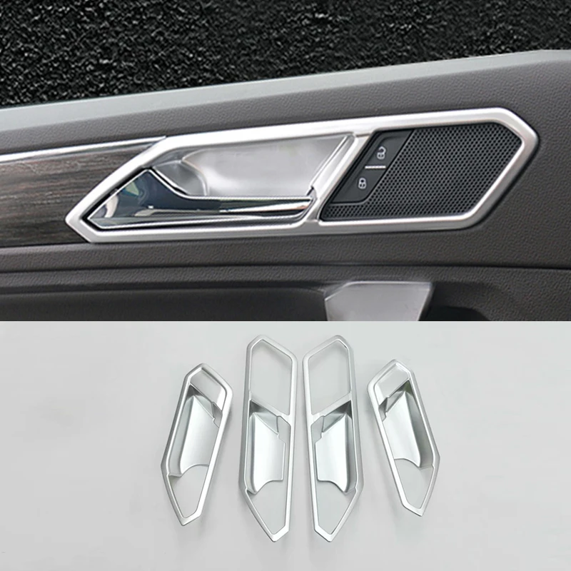 

For Volkswagen VW Seat Tarraco 2018 2019 2020 ABS Matte Silver Car inner door Bowl protector frame Cover Sticker Accessories