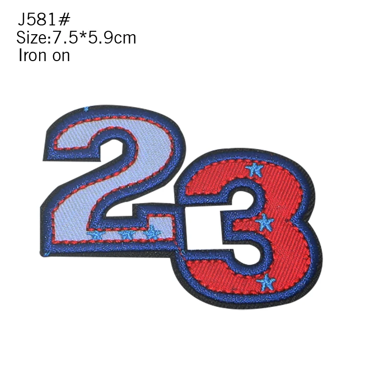 1PCS 3D Towel Digital Combination Sports Number English Alphabet Patch Clothing Embroidery Decal DIY Accessories Badge