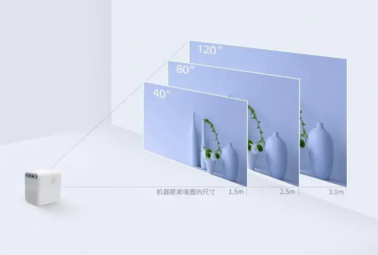 T2 Free projector home mobile portable dormitory bedroom smart home theater 1080P enclosed optical machine for youpin mijia