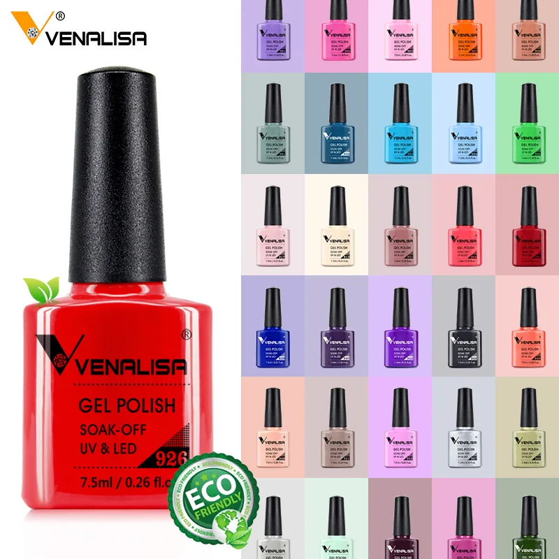 Venalisa-半永久的なジェルネイルポリッシュ,マニキュア用UVジェル,60色,ラッカー,7.5ml