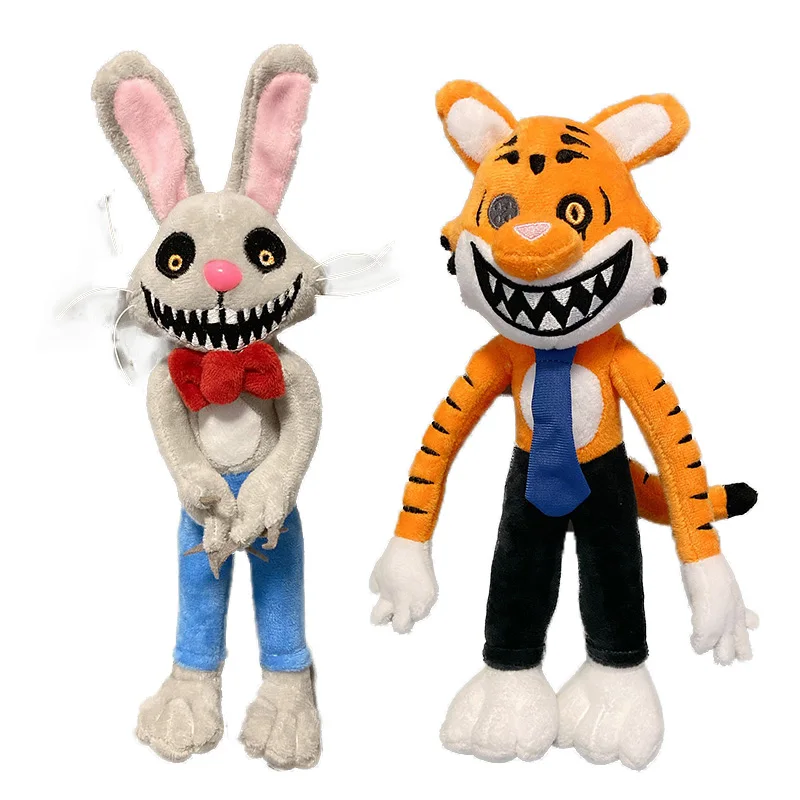 Set of 2 Game 25cm Mr Hopp's Playhouse 2 Plush Toys Mr hopp Mr Stripes Miss bo Figure Soft Stuffed Animal Dolls Horor Halloween