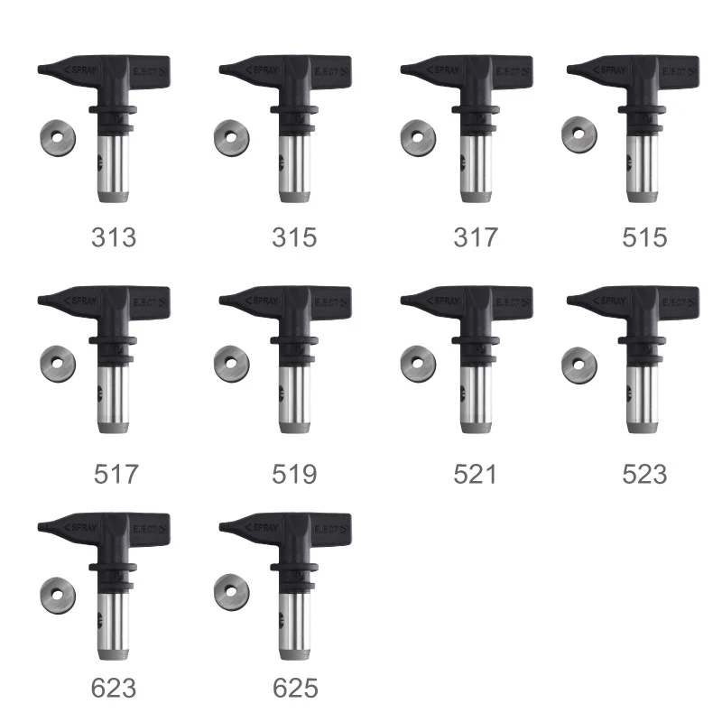 RONGPENG Reversible Airless Spray Gun Tip Nozzle 313,315,317,515,517,519,521,523,623,625 Switch Tip Spray Gun Accessories