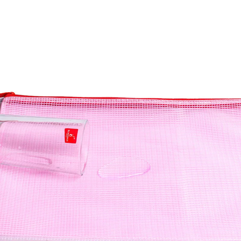 Menebal File Tas Transparan Jala Ritsleting Tas Penyimpanan Tas Alat Tulis Tas Tahan Air Portofolio Informasi Tas Alat Tulis