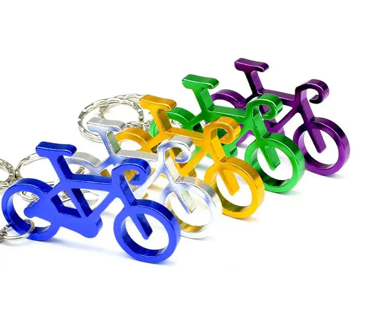 

500pcs cheap wholesale bicycle shaped opener keychains,beer bottle opener,mixed colors,customized engraved logo,free shipping SN