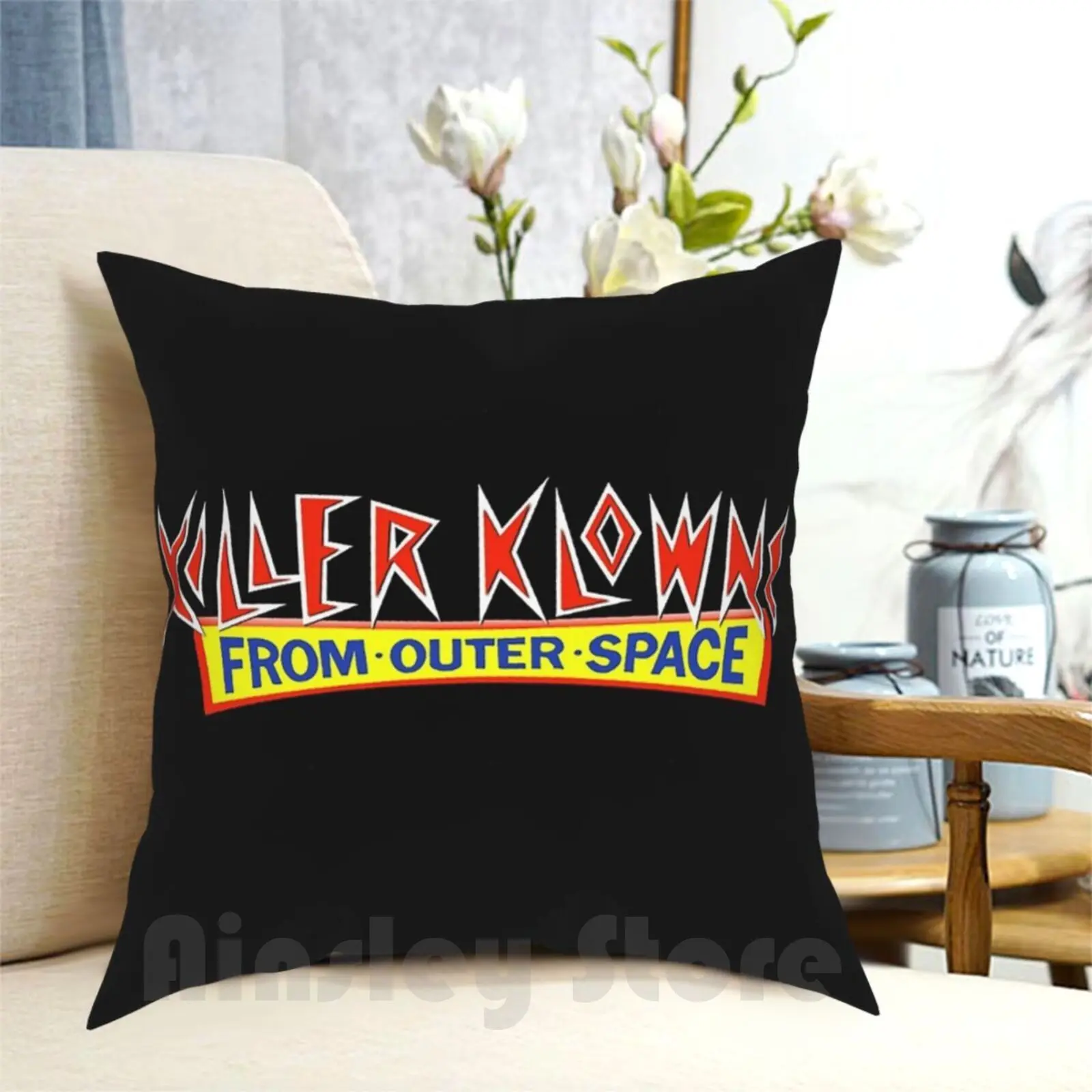 Killer Klowns From Outer Space Pillow Case Printed Home Soft DIY Pillow cover Killer Klowns Horror 80S Retro Vhs Video