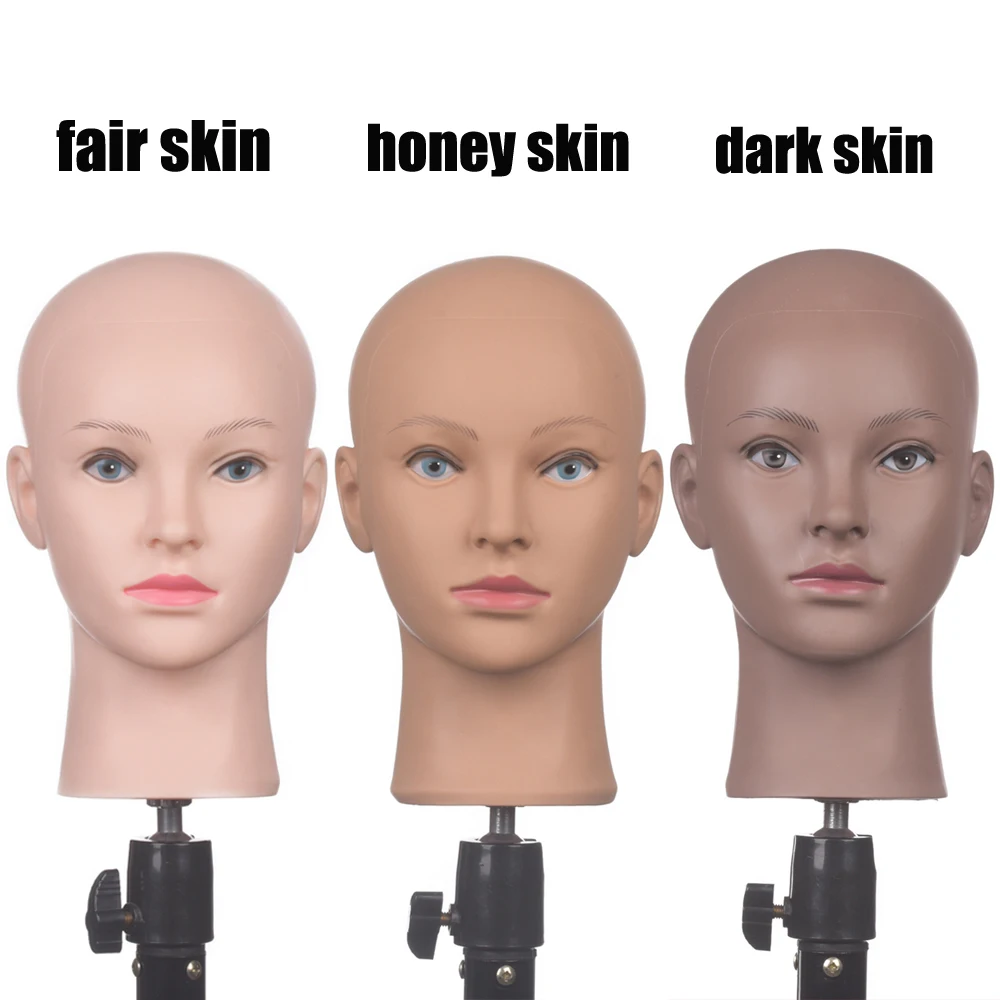 

Bald Mannequin Head With Clamp Female Mannequin Head For Wig Making Hat Display Cosmetology Manikin Head For Makeup Practice