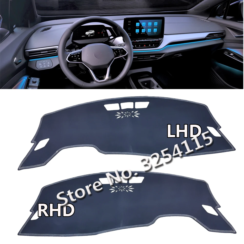 

Замшевый чехол для приборной панели из искусственной кожи, коврик для приборной панели, ковер автомобиля для VW ID.4X, для Volkswagen ID 4 ID4 2021 2022 2023 2024 2025