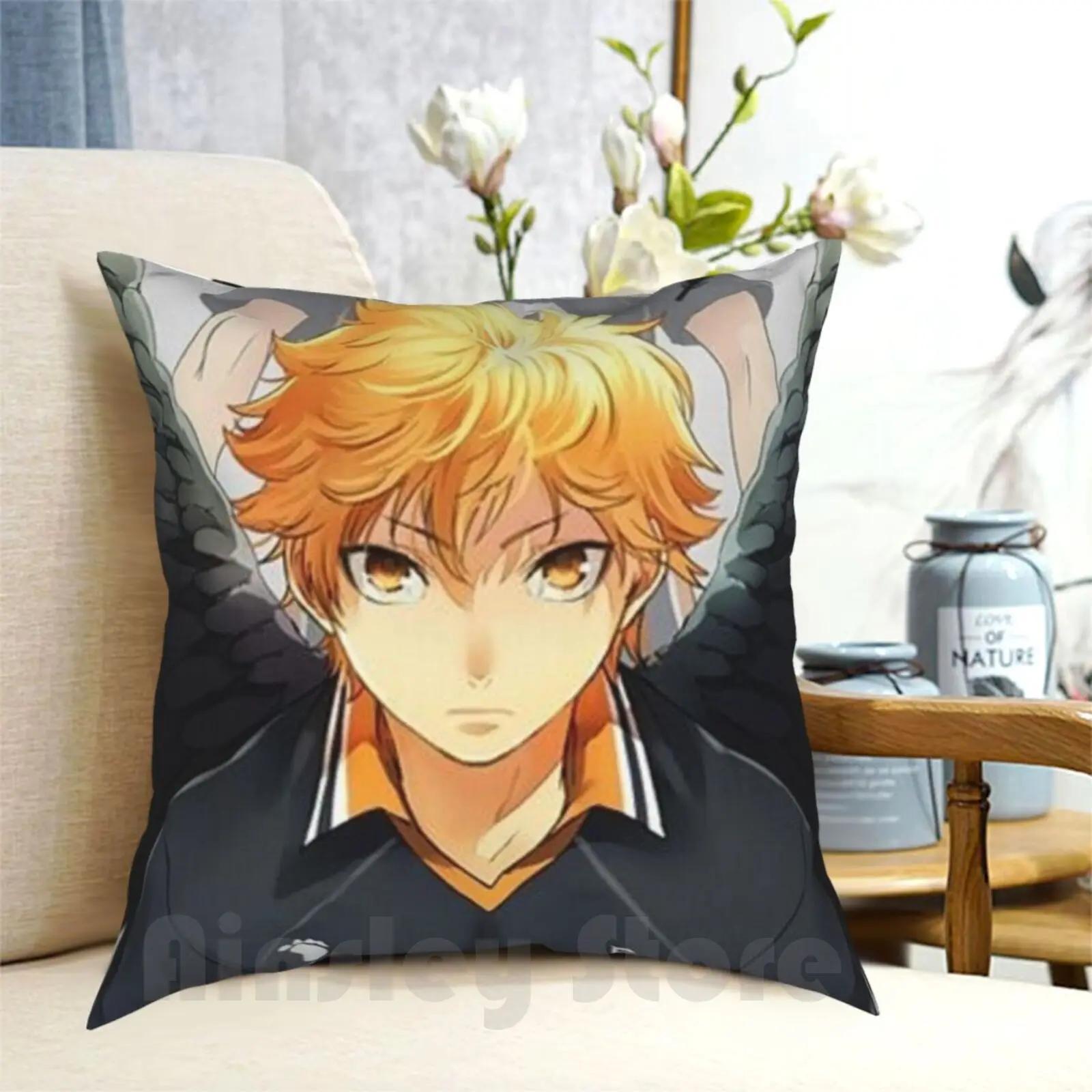 Hinata &Amp ; Kageyama Pillow Case Printed Home Soft DIY Pillow cover Haikyuu Haikyu Kurasuno Hinata Shoyo Shoyou Tobio