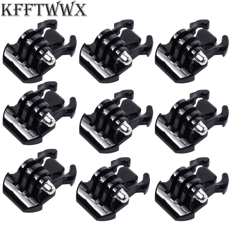 9x klips do klamry podstawowe mocowanie do GoPro Hero 12 11 10 9 8 7 6 5 4 Session MAX 2018 Fusion, DJI Osmo Action AKASO SJCAM SJ4000 EKEN