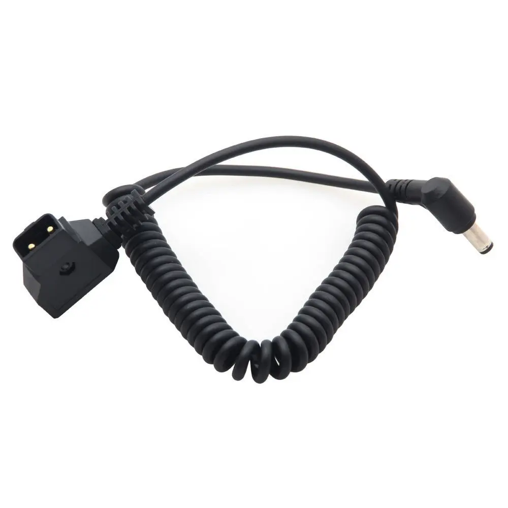 

FOTGA 12V D-Tap 2 Pin Male Connector to DC 5.52.5mm DC5525 Power Cord Spring Cable for Blackmagic Cinema Camera BMCC