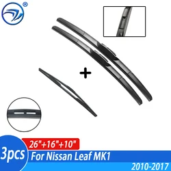 Wiper LHD Front & Rear Wiper Blades Set Kit For Nissan Leaf MK1 2010 - 2017 Windshield Windscreen Front Window 26