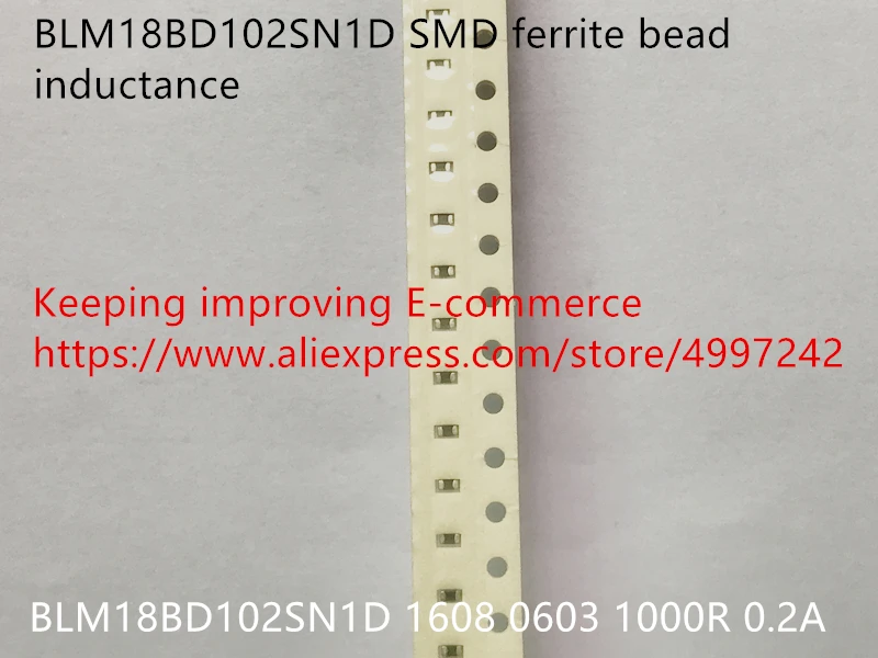 Original new 100% BLM18BD102SN1D SMD ferrite bead inductance 1608 0603 1000R 0.2A