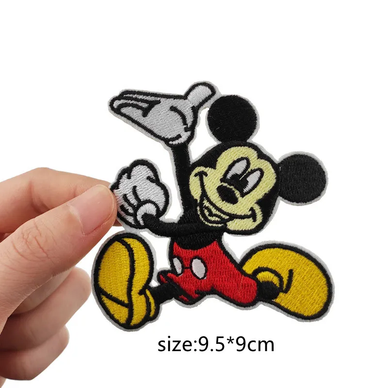 Kawaii Mickey Mouse Mickey Minnie Cloth Paste Castle Clothes Decoration Iron on Patches Embroidery Patches for Clothing