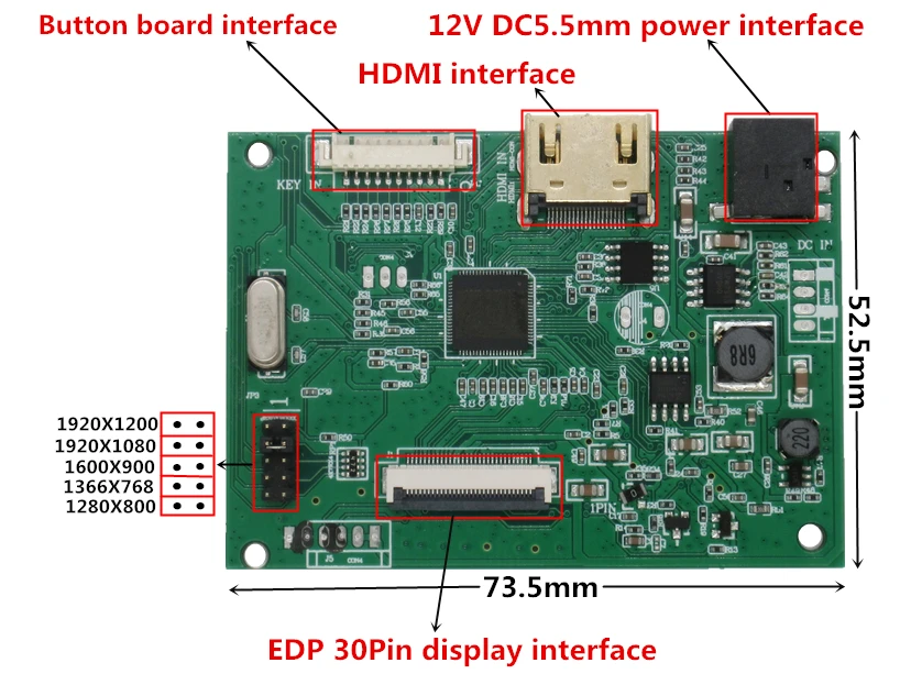 Imagem -05 - Ips Lcd Display Driver Board Monitor Tela Compatível com Hdmi Raspberry pi Banana Laranja pi Mini Computador 13.3 1920x1080