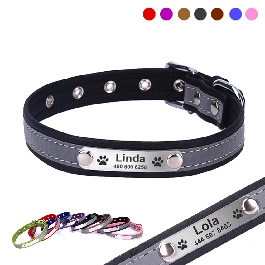 Personalized Dog Collar Leather