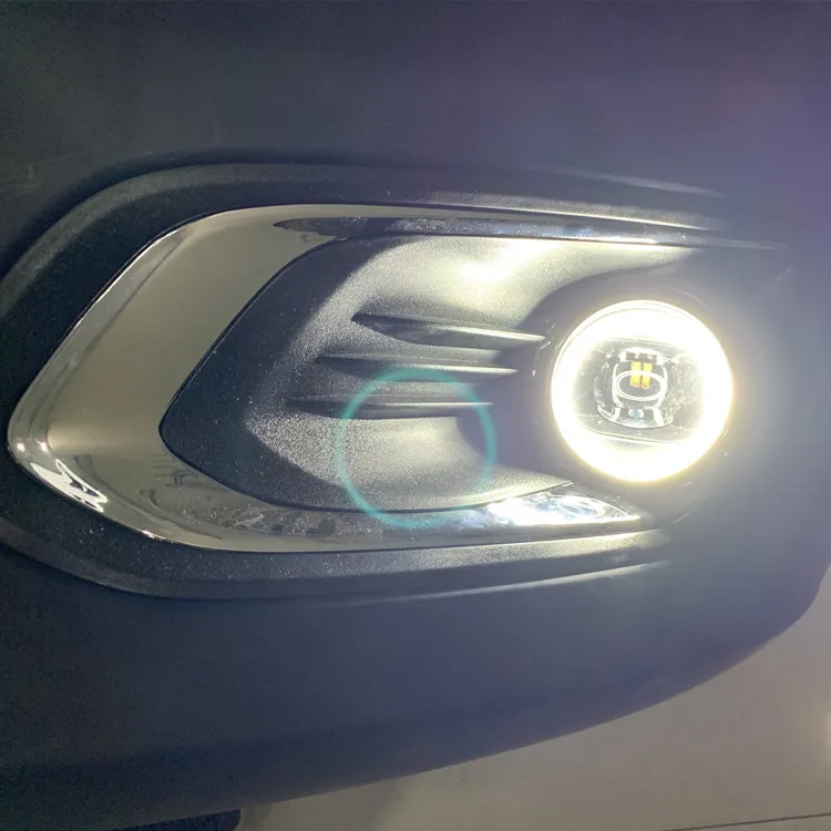 Led Fog Lights Assembly Lens Angel Eye DRL Daytime Running Light or Fog Lamp Shade Cover for Ford Edge II 2015 2016 2017 2018 detail image 18