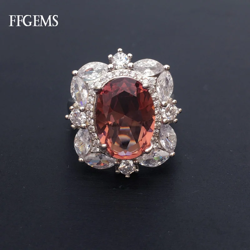 

FFGems Zultanite Rings 925 Silver Sterling Stone Color Change Oval 10*14mm Fine Jewelry For Women Party Gift Box