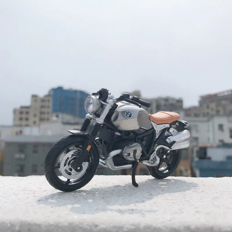 Maisto NEW 1:18 BMW R Nine T Scramb Alloy Diecast Motorcycle Model Workable Shork-Absorber Toy For Children Gifts Toy Collection