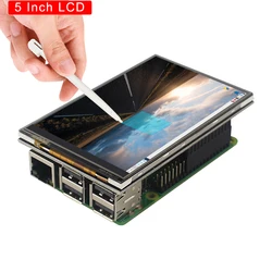 5 inch Raspberry Pi 4 Display HDMI-compatible LCD 800*480 TFT Backligh Touch Screen for Raspberry Pi 3 Model B Plus 3B PC Laptop