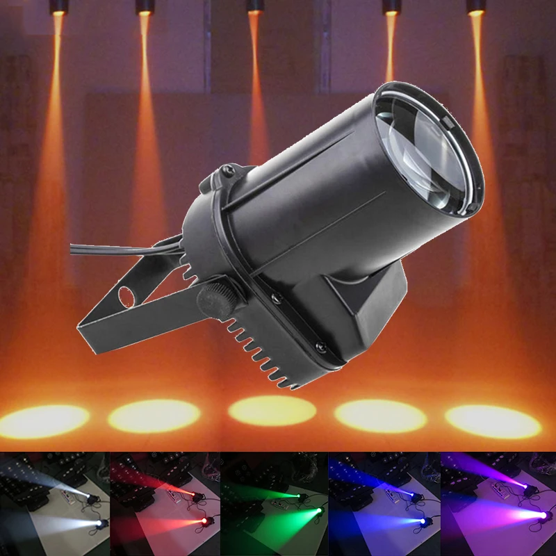 

Cool LED Beam Pinspot Light Circular Pattern Effects Spotlight 200-220LM Stage Lighting Projector DJ Disco Music Party Lights